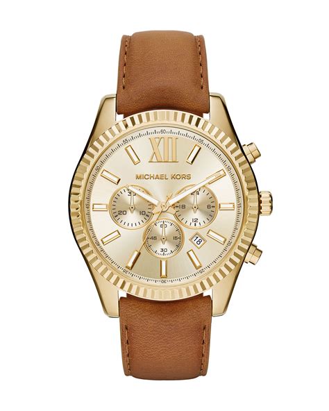 orologio michael kors lexington|Michael Kors leather watch.